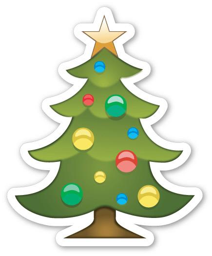 Christmas Tree Emoji Sticker png transparent