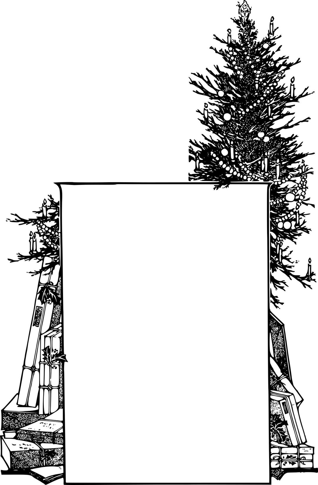Christmas Tree Frame png transparent