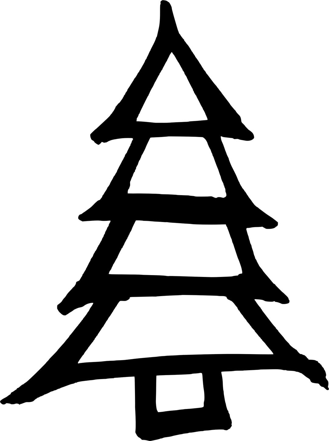 Christmas Tree (Potrace) png transparent