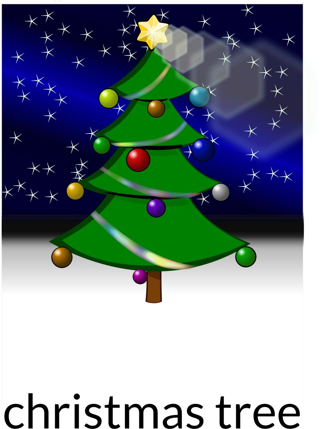 Christmas tree recolored png transparent