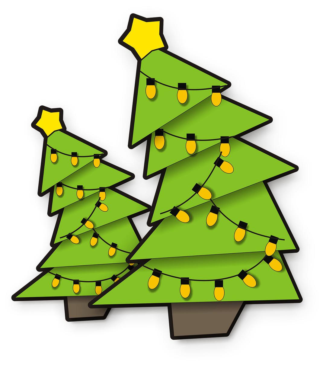 Christmas Trees With Lighting png transparent