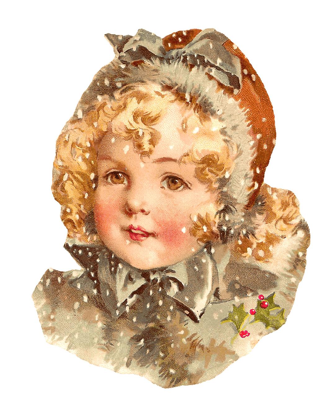Christmas Vintage Victorian Child png transparent