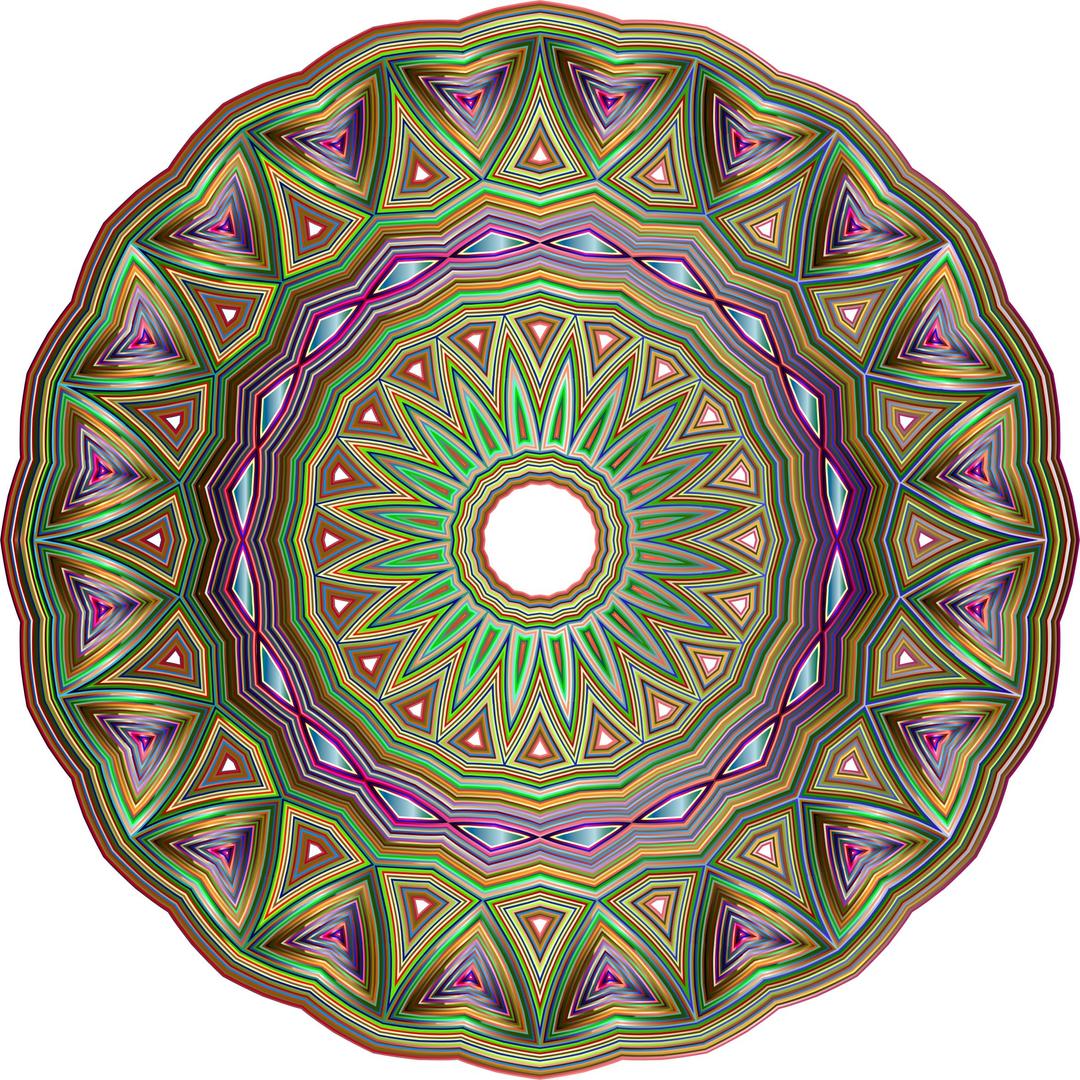 Chromatic Abstract Mandala png transparent