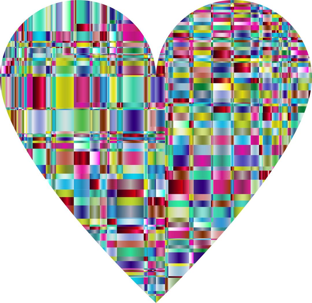 Chromatic Checkered Crystalline Traditional Heart png transparent