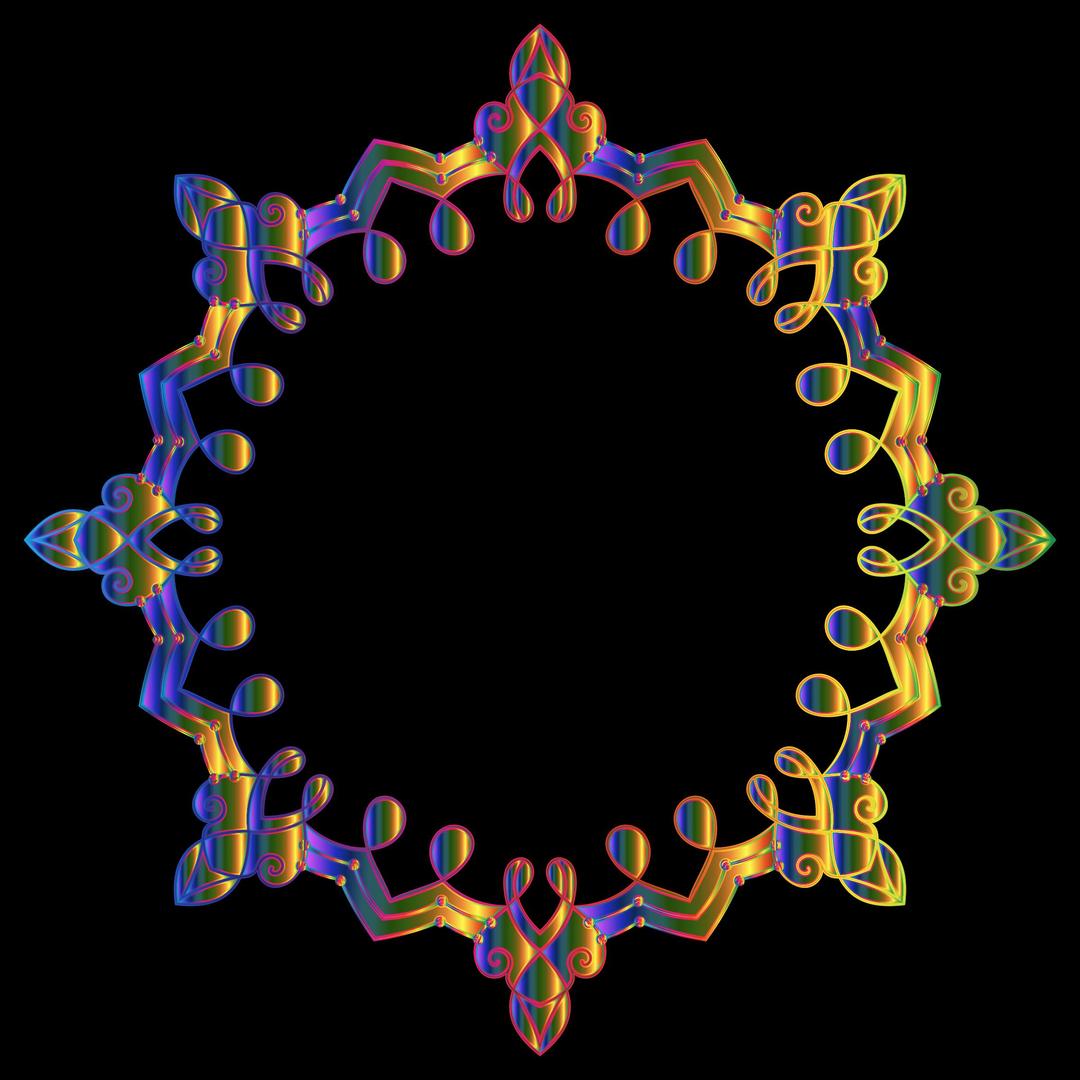 Chromatic Geometric Frame png transparent
