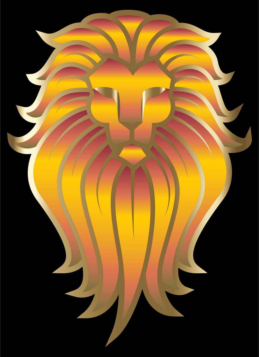 Chromatic Lion Face Tattoo 3 png transparent