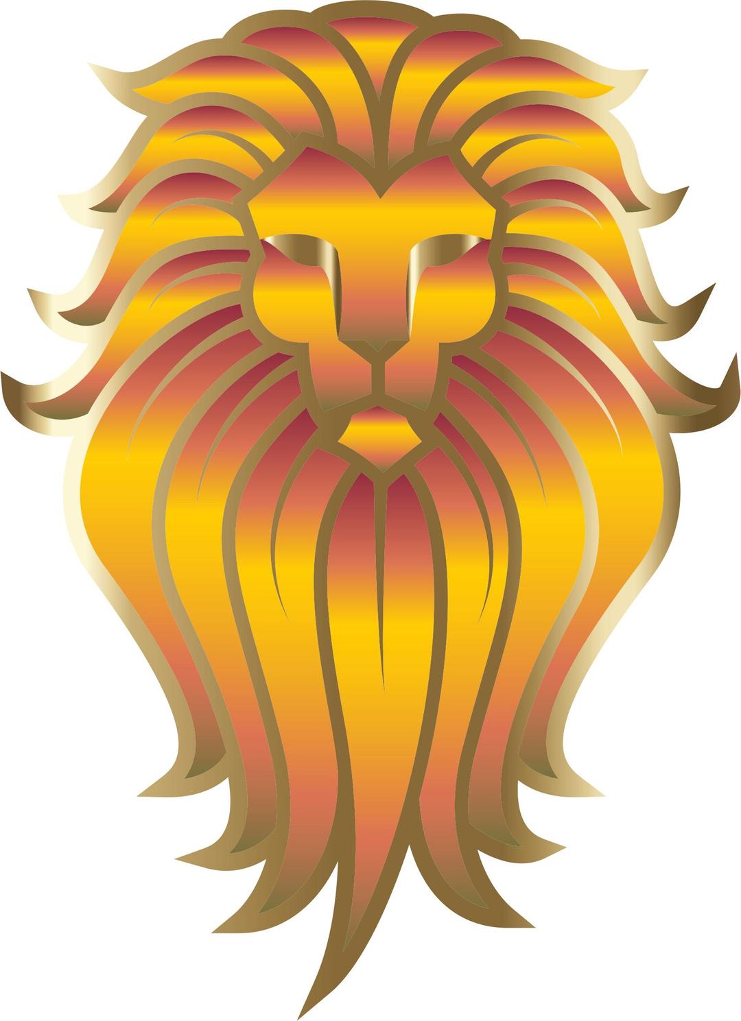 Chromatic Lion Face Tattoo 3 No Background png transparent