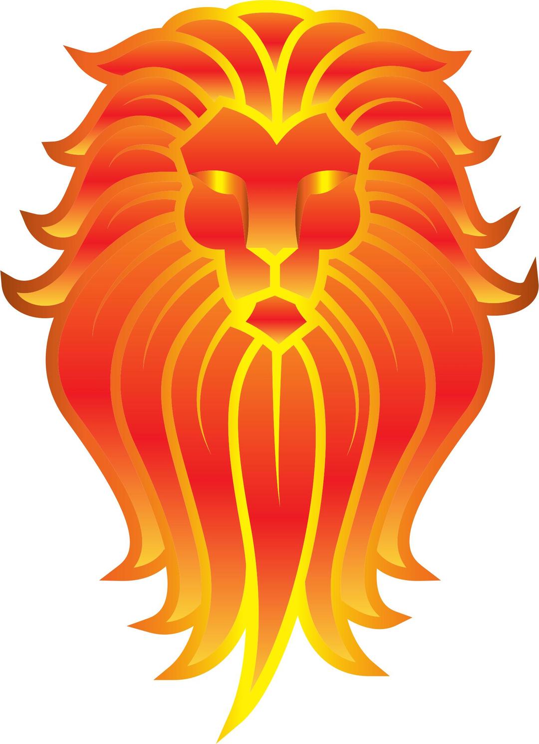 Chromatic Lion Face Tattoo 4 No Background png transparent