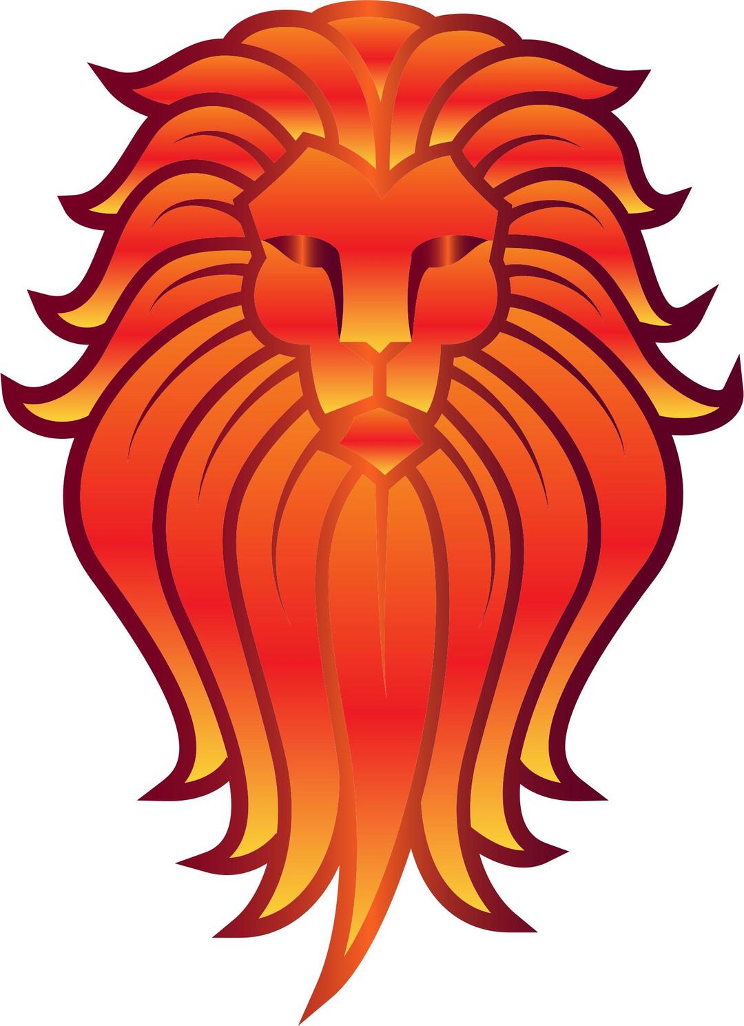 Chromatic Lion Face Tattoo 5 No Background png transparent