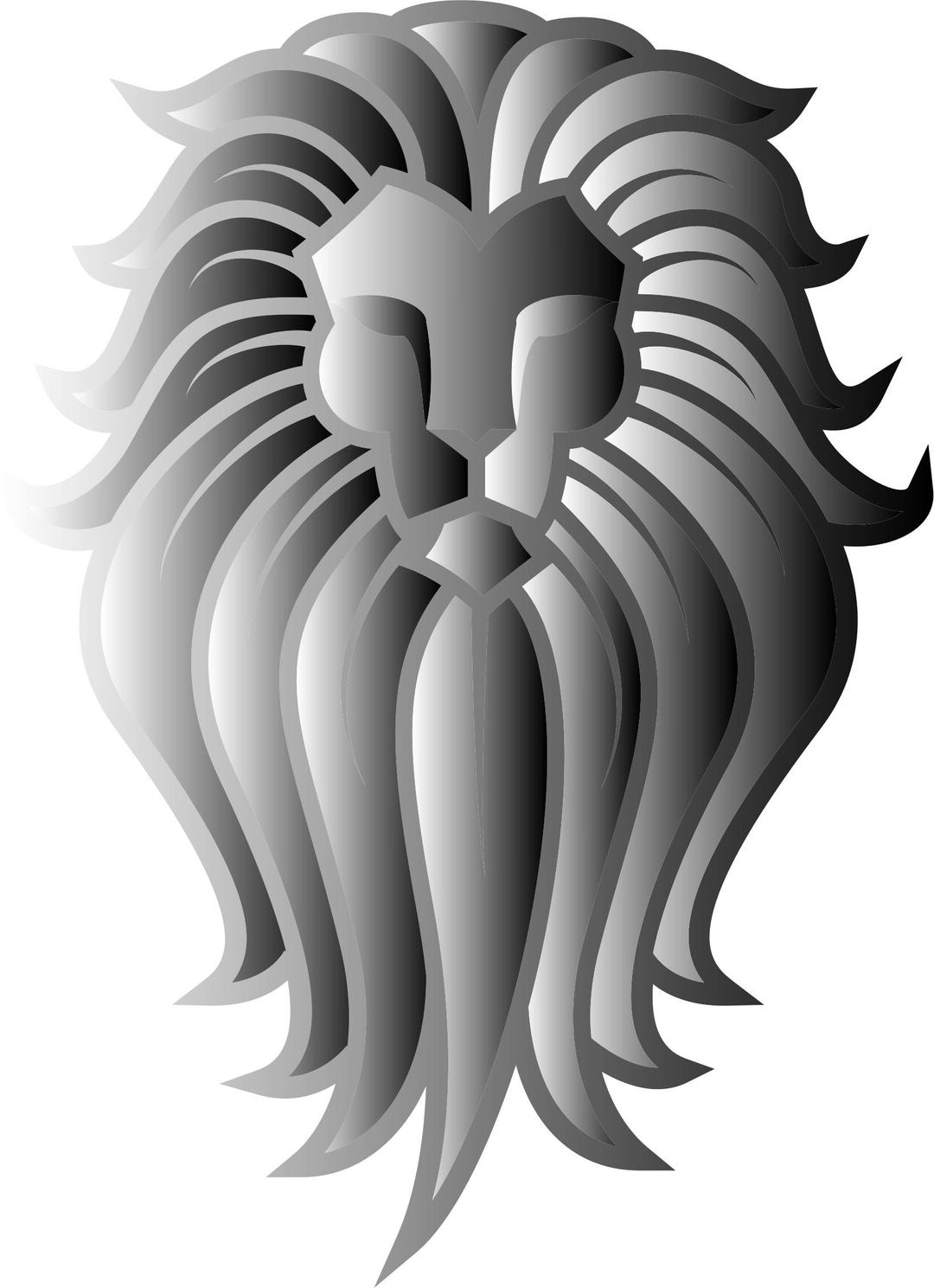 Chromatic Lion Face Tattoo 8 png transparent