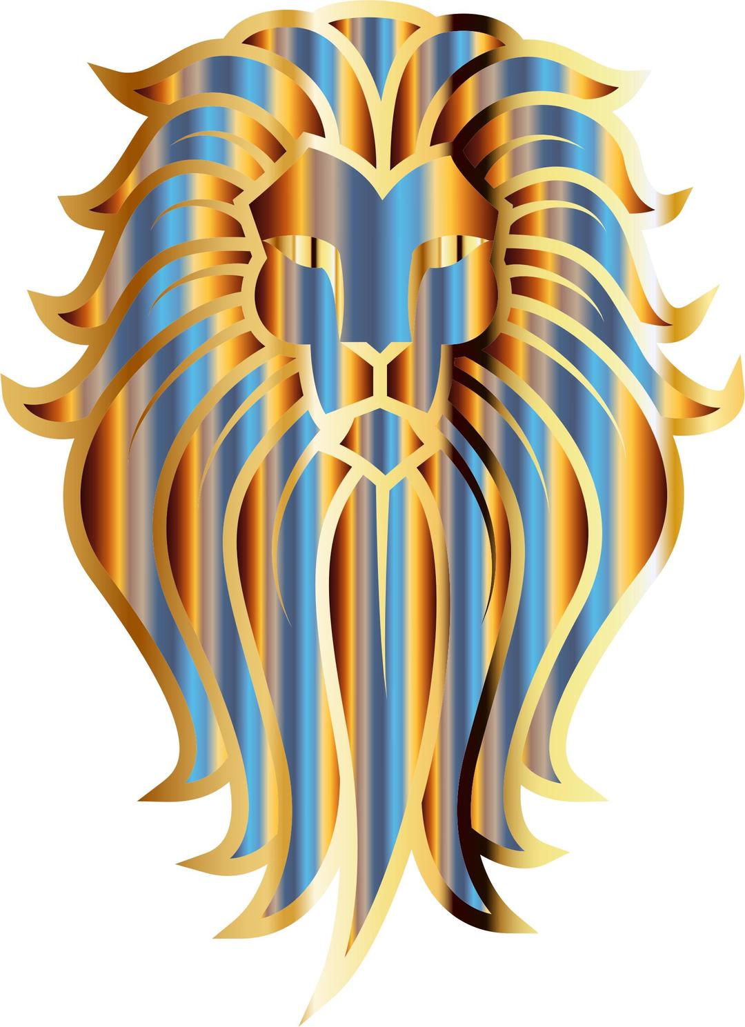 Chromatic Lion Face Tattoo No Background png transparent