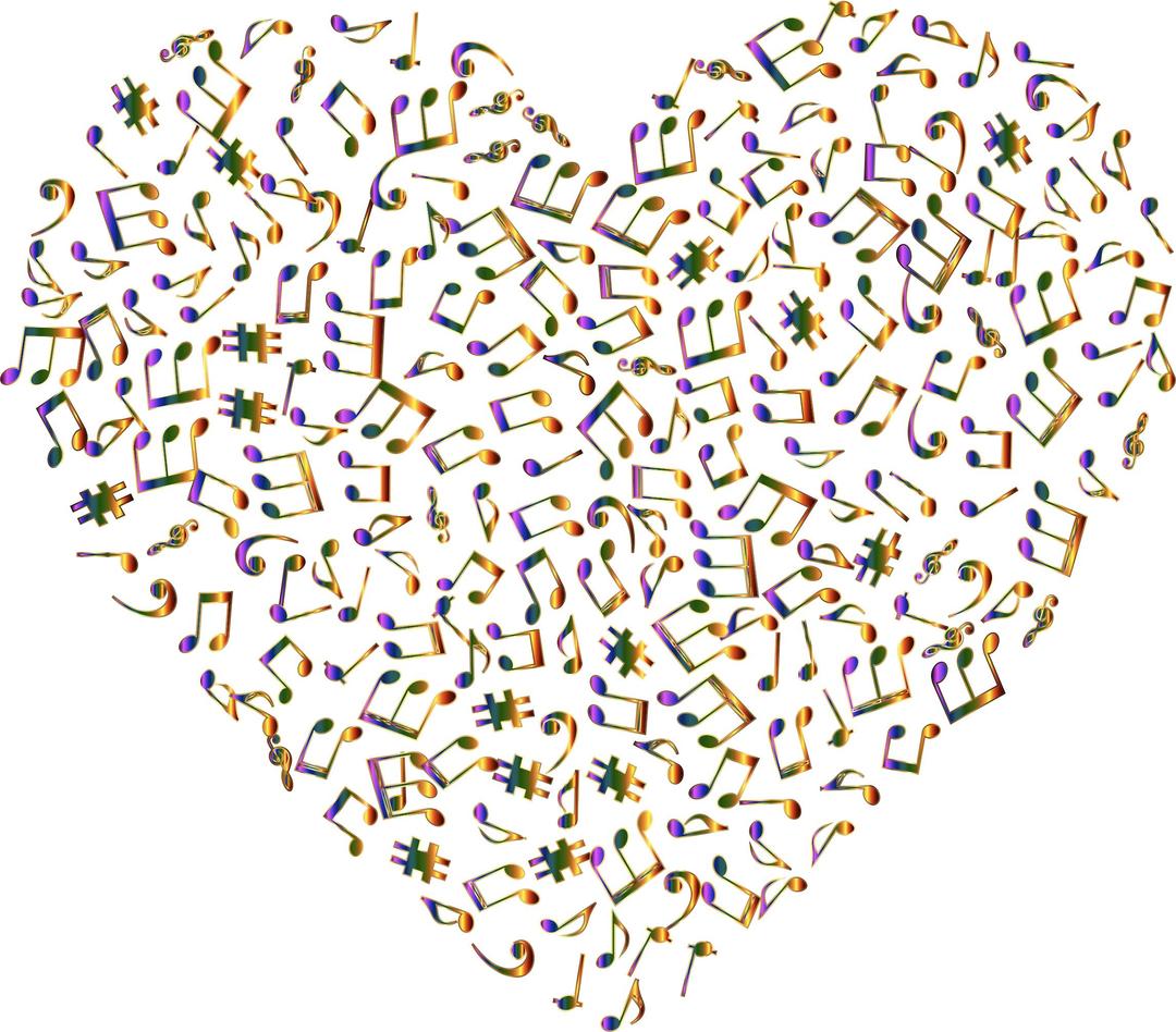 Chromatic Musical Heart 4 No Background png transparent