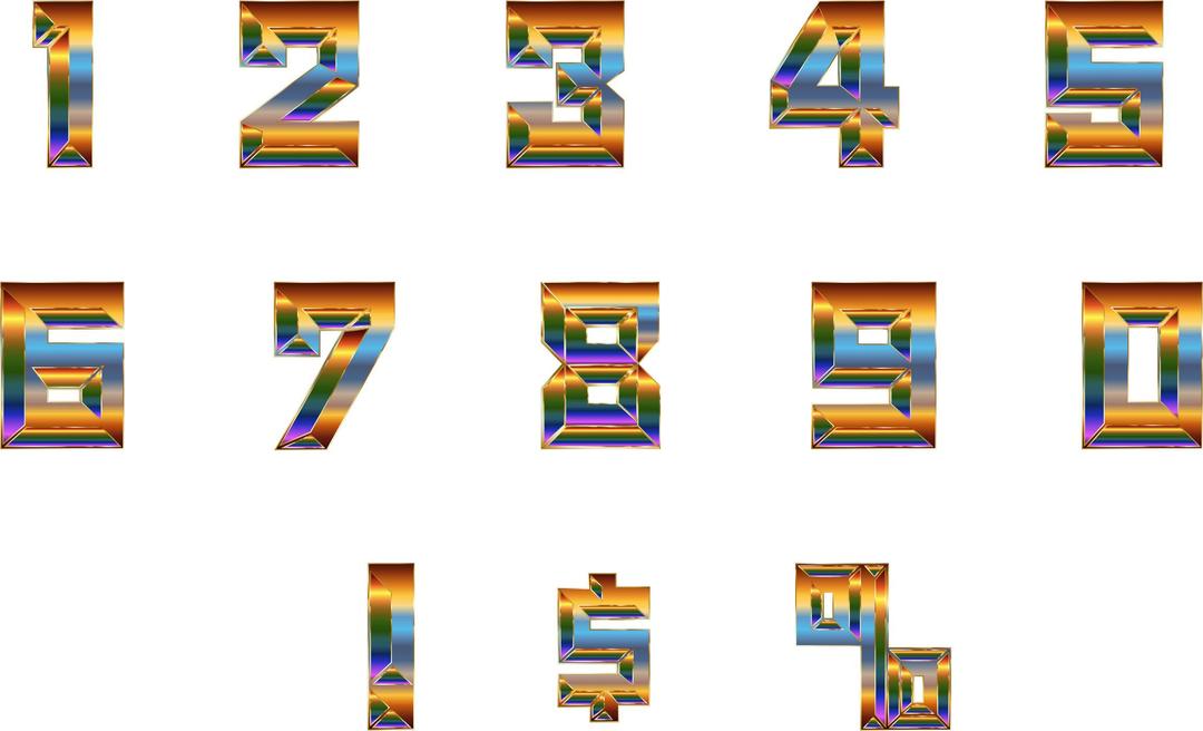 Chromatic Numbers Set png transparent