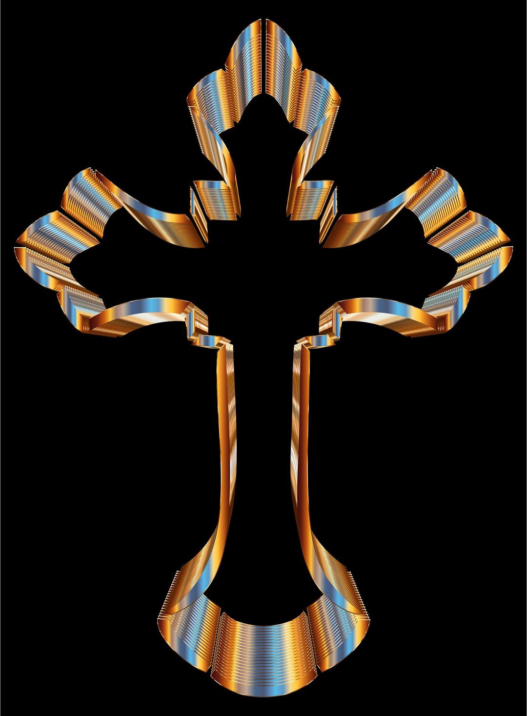 Chromatic Ornate Cross png transparent