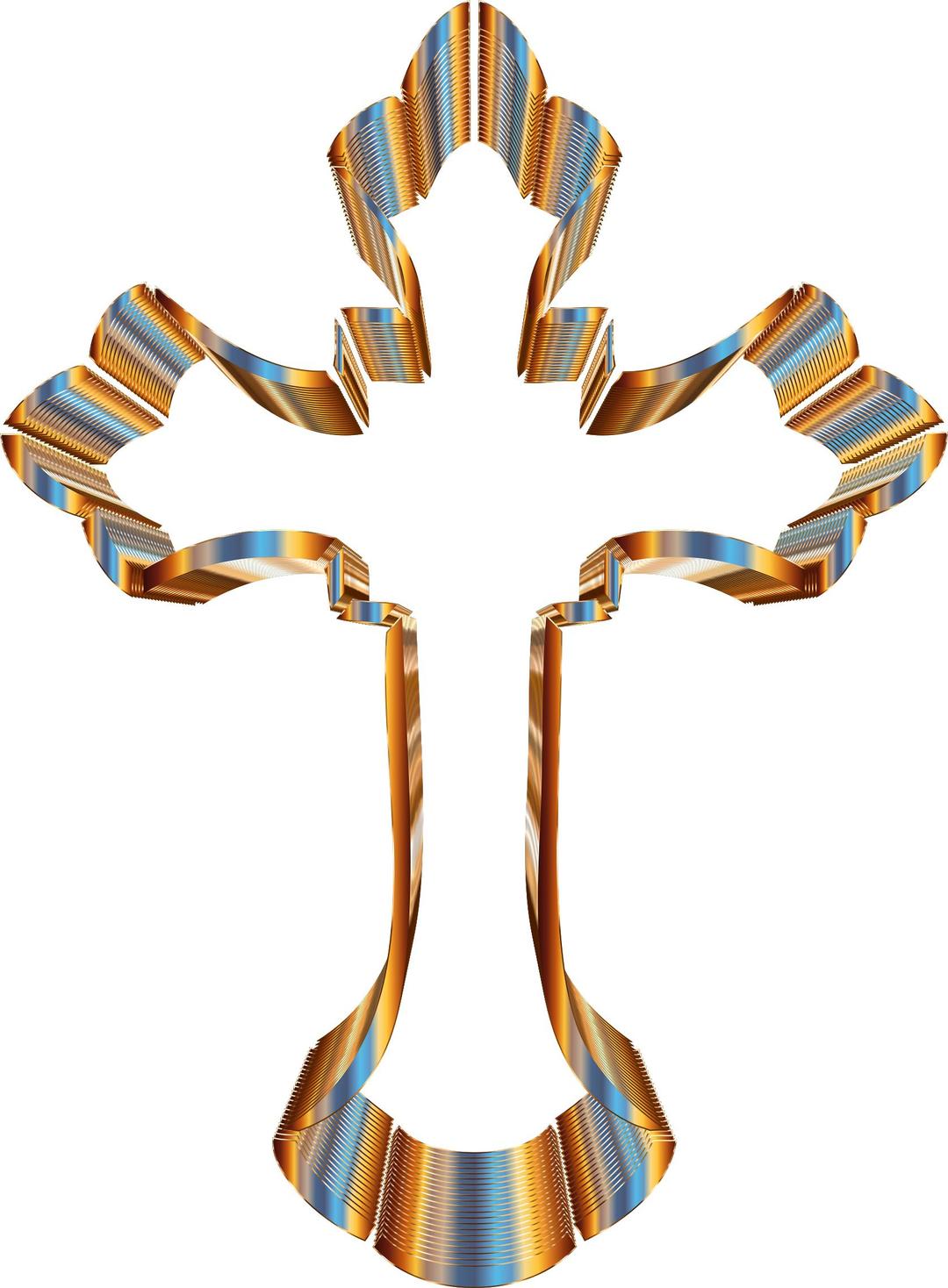 Chromatic Ornate Cross No Background png transparent