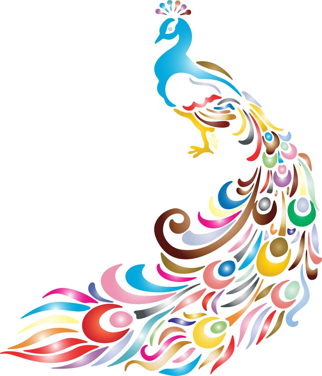 Chromatic Peacock 2 No Background png transparent