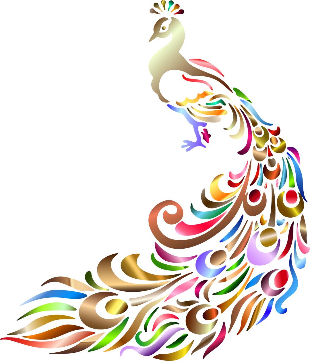 Chromatic Peacock No Background png transparent
