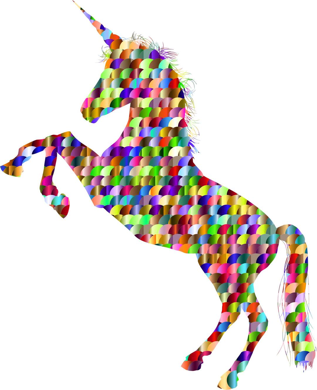 Chromatic Scales Unicorn Silhouette png transparent