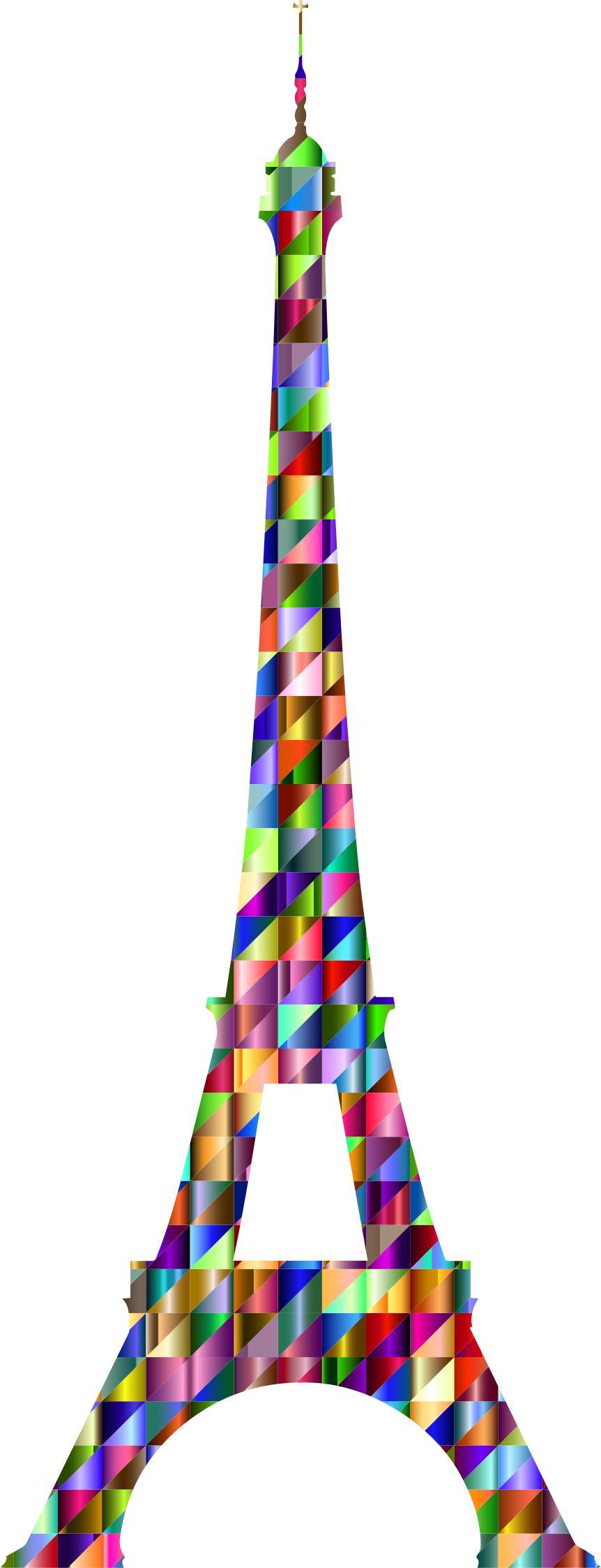 Chromatic Triangular Eiffel Tower png transparent