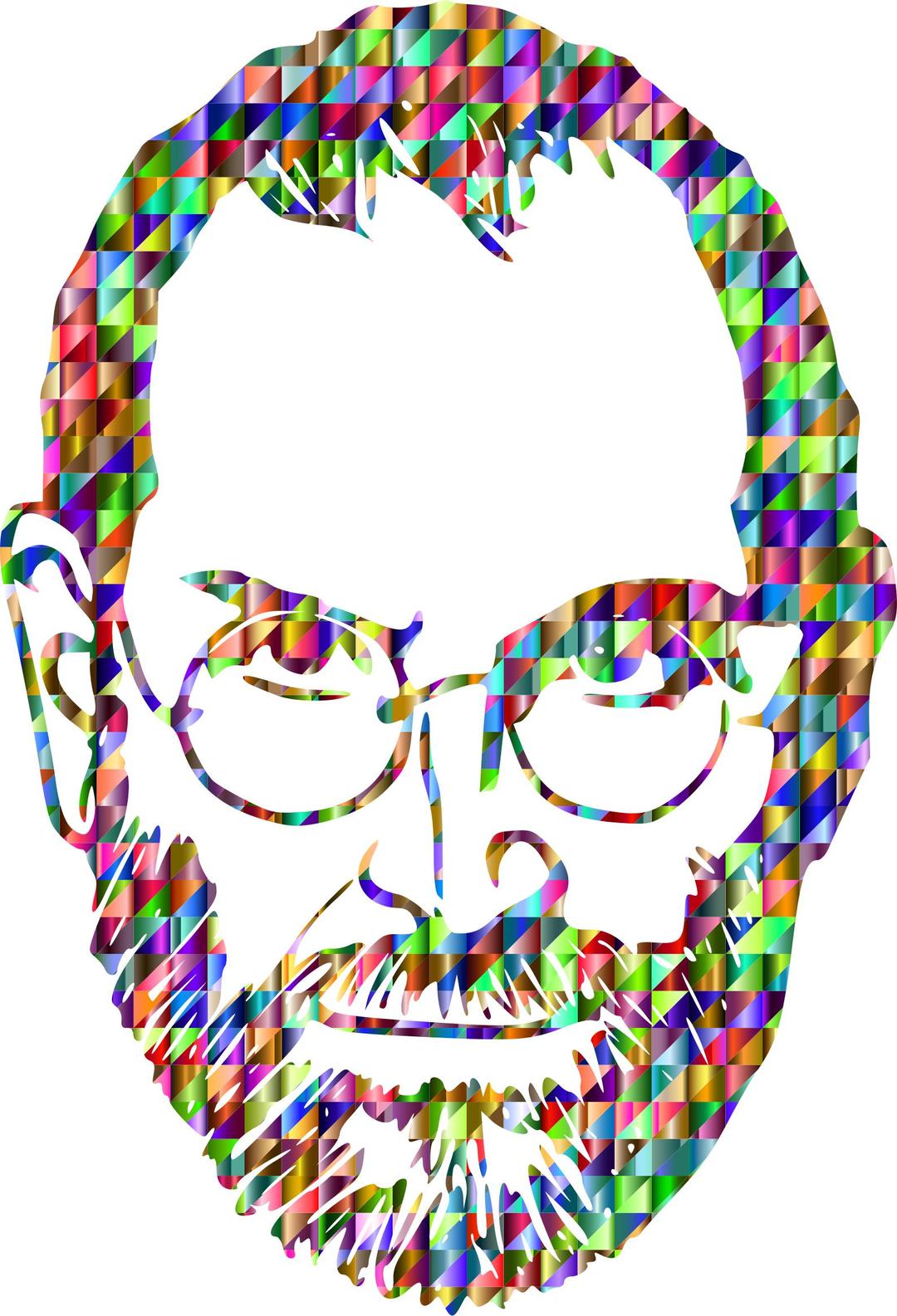 Chromatic Triangular Steve Jobs png transparent