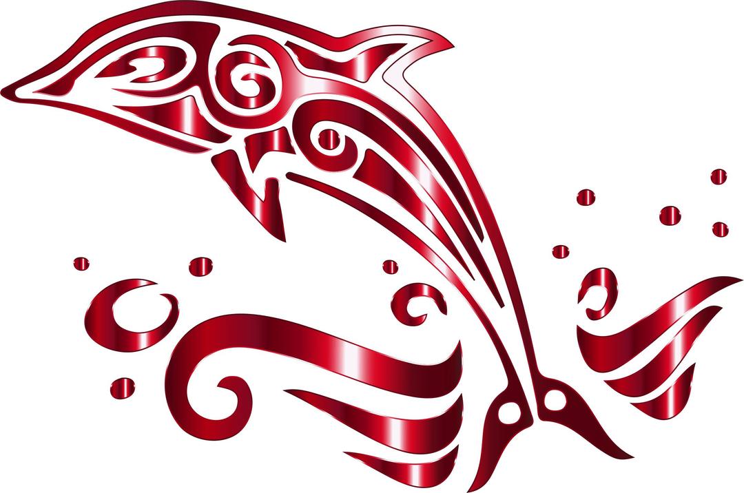 Chromatic Tribal Dolphin 11 No Background png transparent