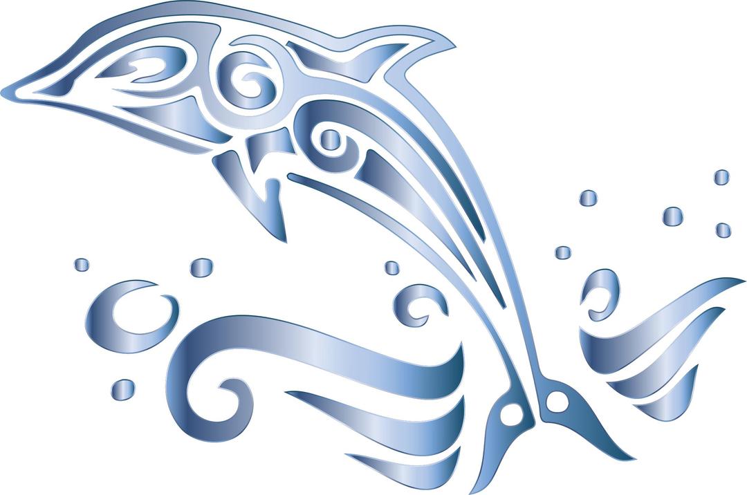 Chromatic Tribal Dolphin 12 No Background png transparent