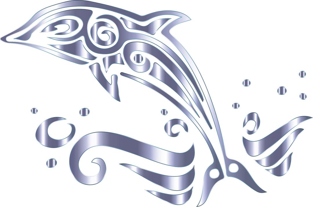 Chromatic Tribal Dolphin 13 No Background png transparent
