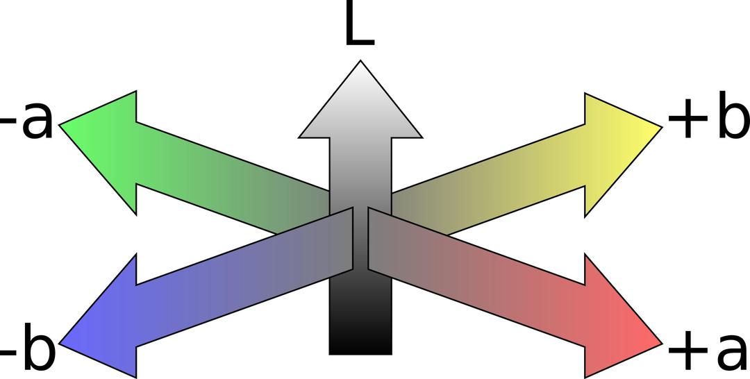 CIE Lab colorspace as coordinate system (B1) png transparent