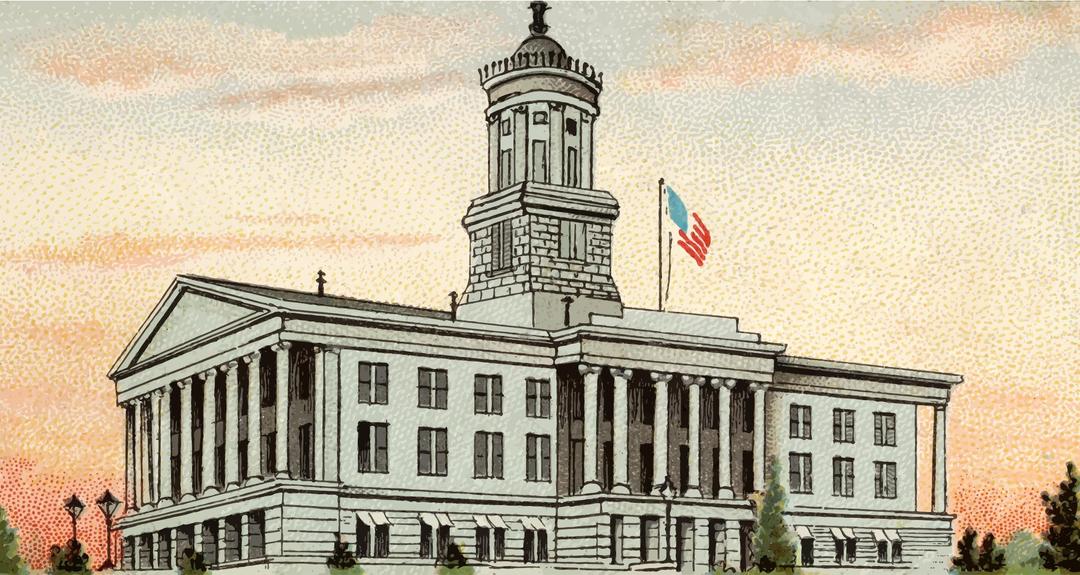 Cigarette Card - Capitol Building of Tennessee png transparent