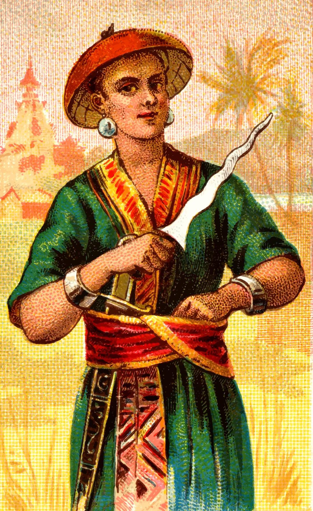 Cigarette card - Malay Creese png transparent