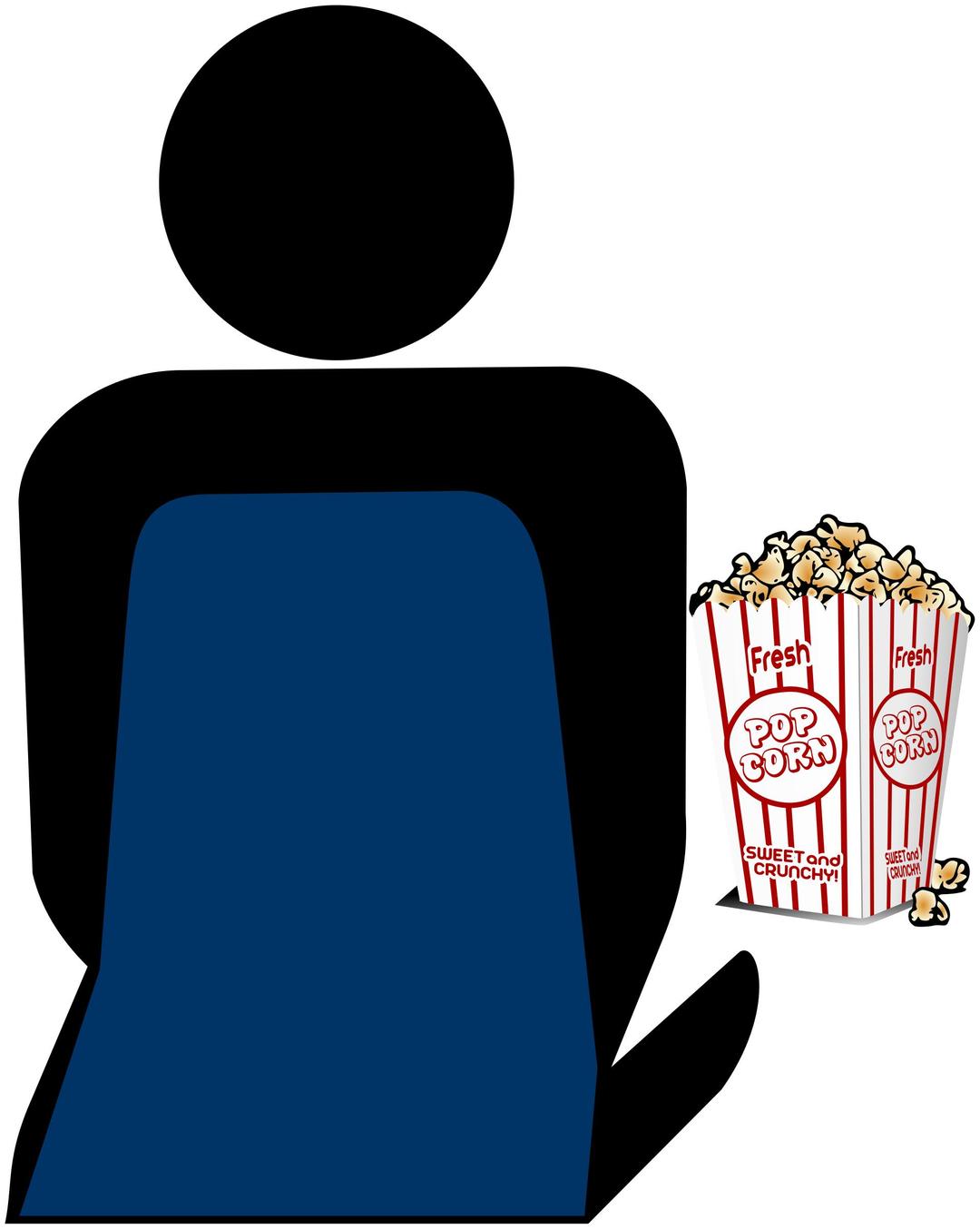 Cinema 2 Person with Popcorn png transparent