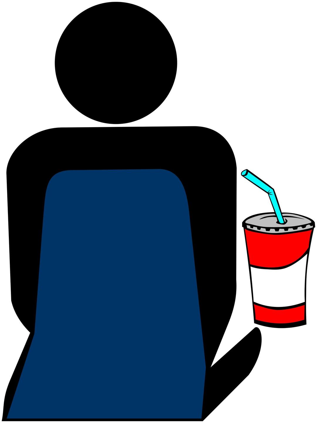 Cinema 3 Person with Soft Drink png transparent