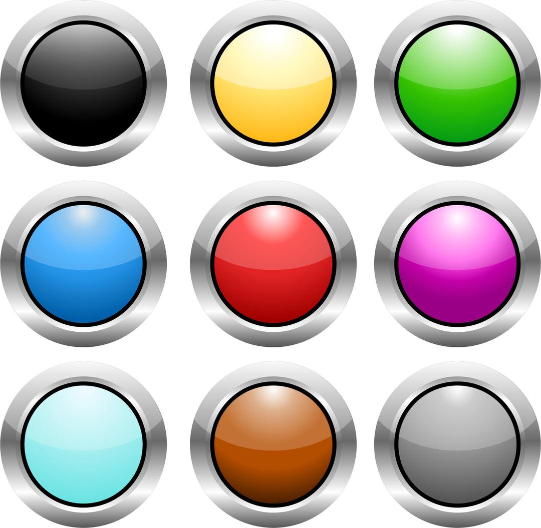 Circle Buttons Steel png transparent