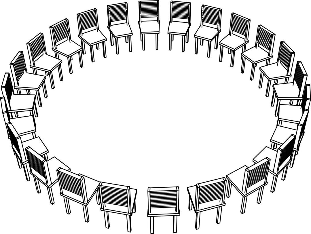 Circle of chairs png transparent