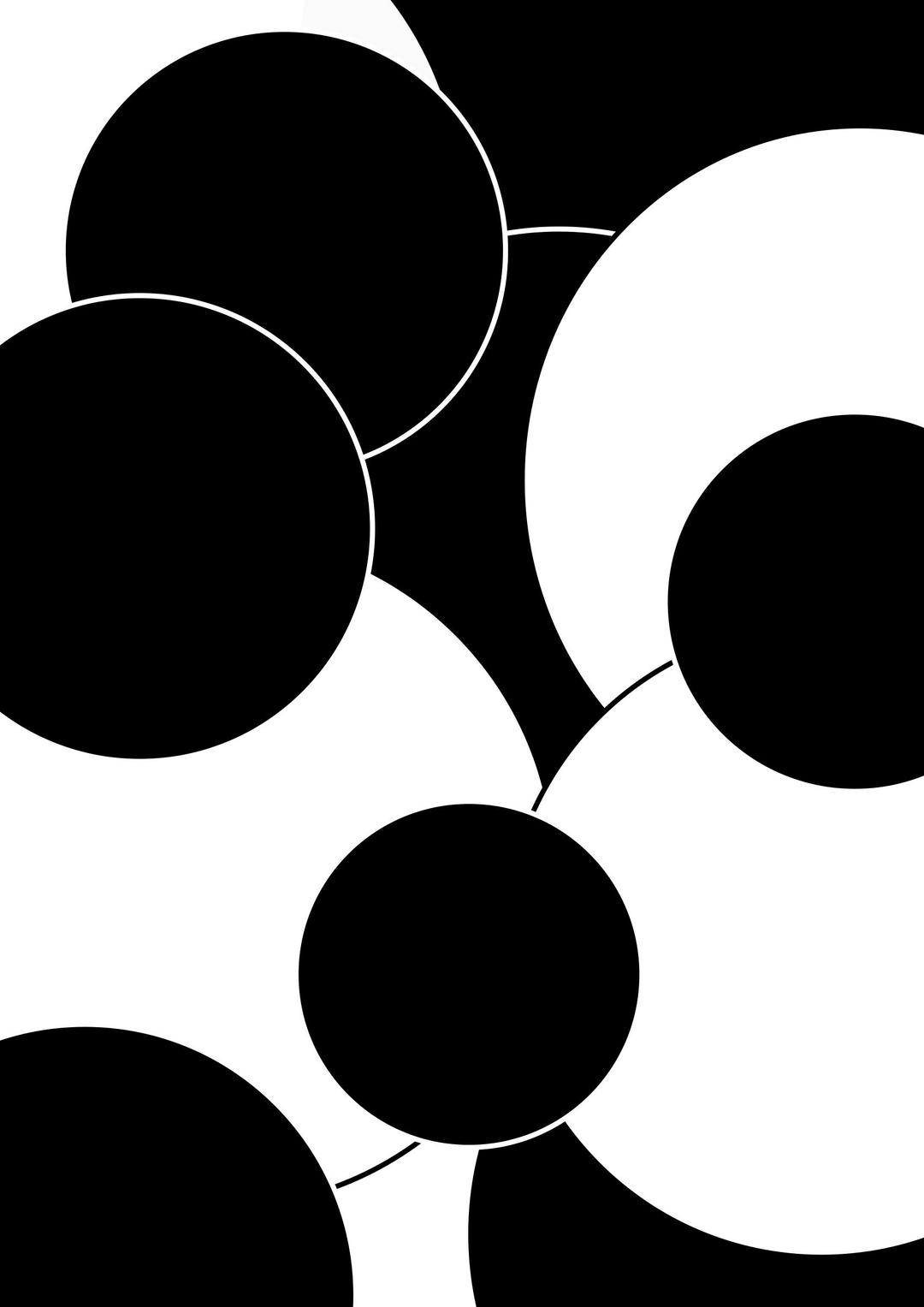 Circles black and white png transparent