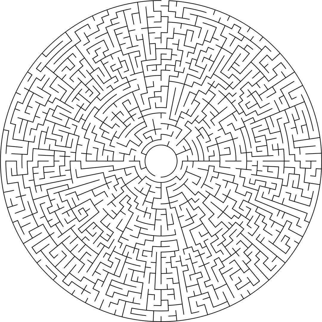 Circular Maze png transparent