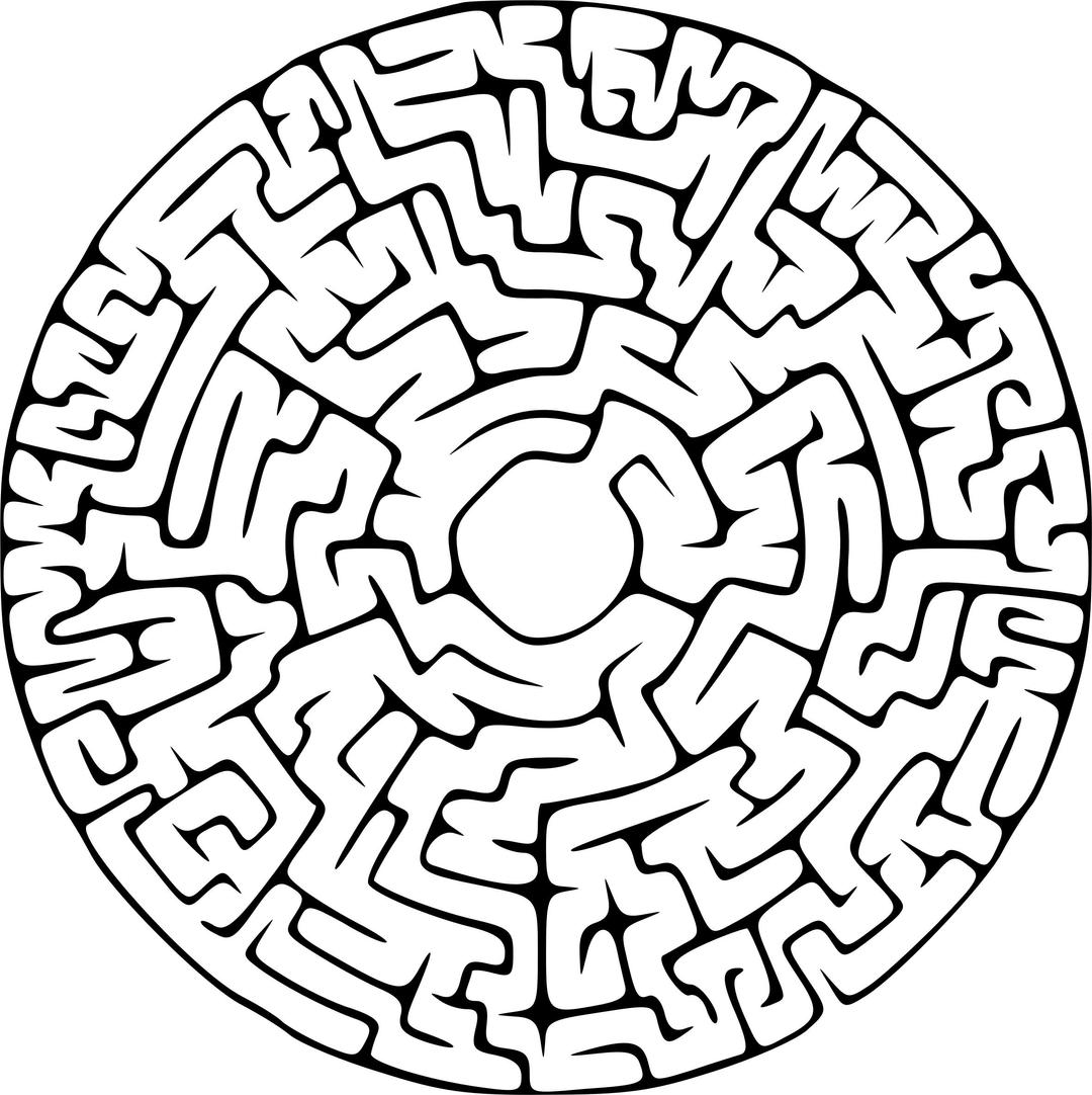 Circular Maze Puzzle png transparent