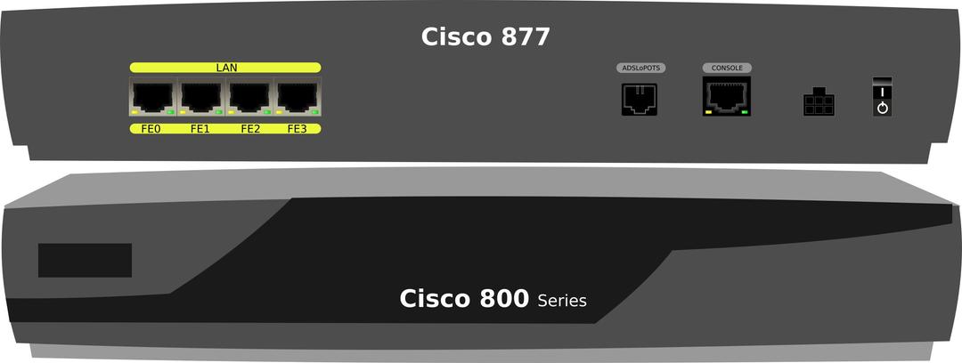 Cisco-C877 ADSL modem png transparent