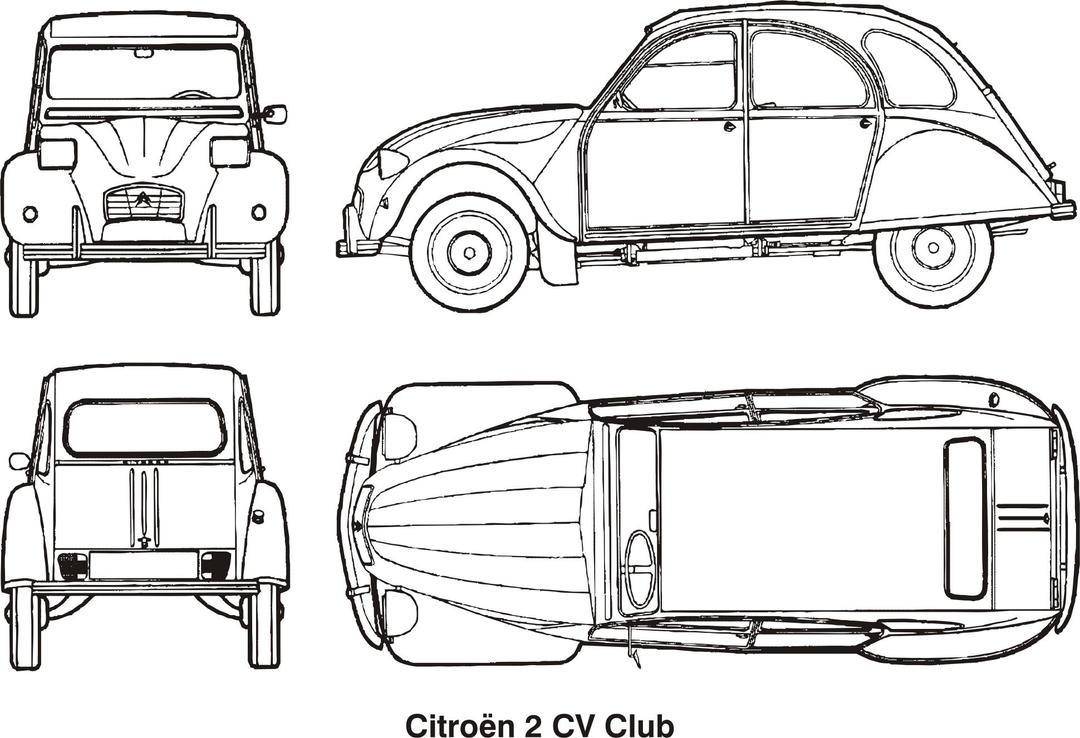 Citroen 2 CV Club, year 1975 png transparent
