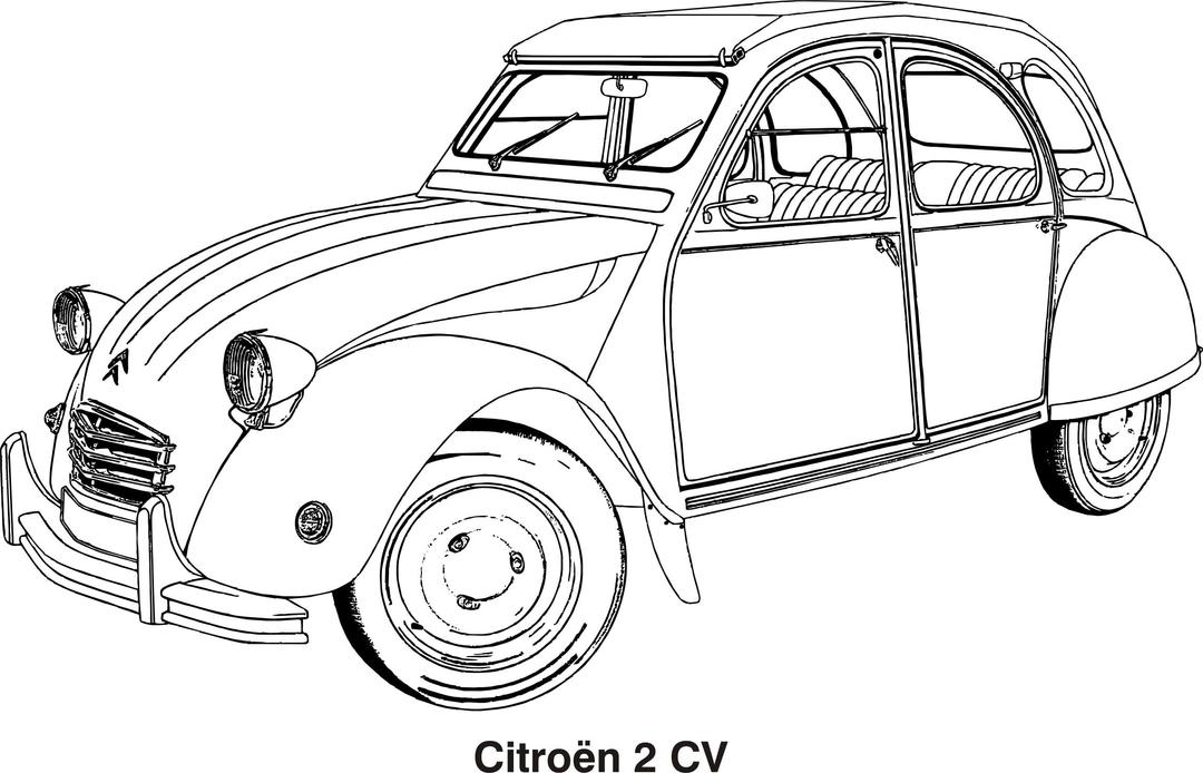 Citroen 2 CV, year 1960 png transparent