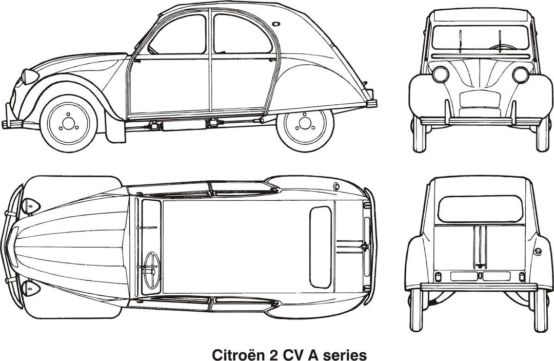 Citroen 2CV A series, year 1960 png transparent