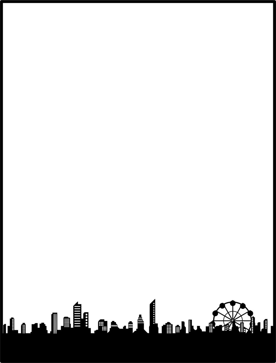 City Border (US size) png transparent