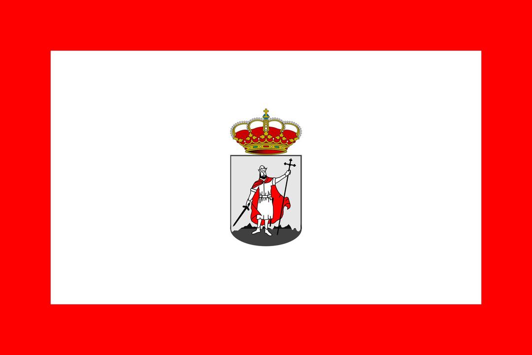 City flag of Gijon, Asturies, Spain png transparent