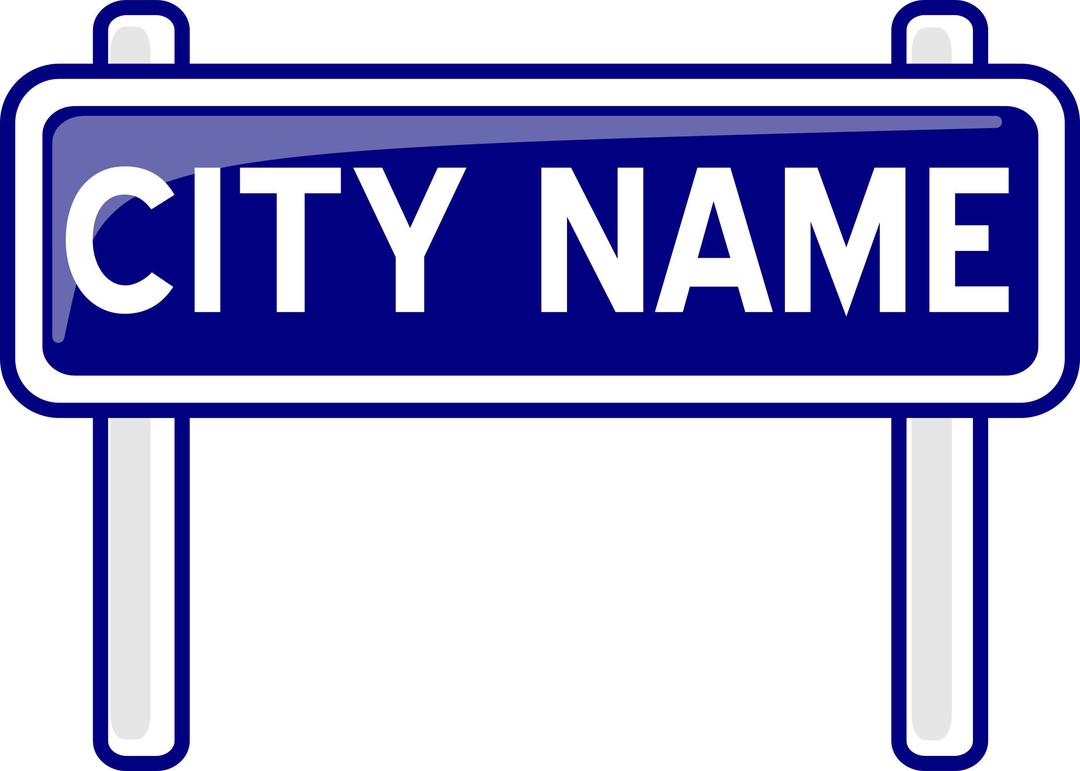 City nameplate png transparent