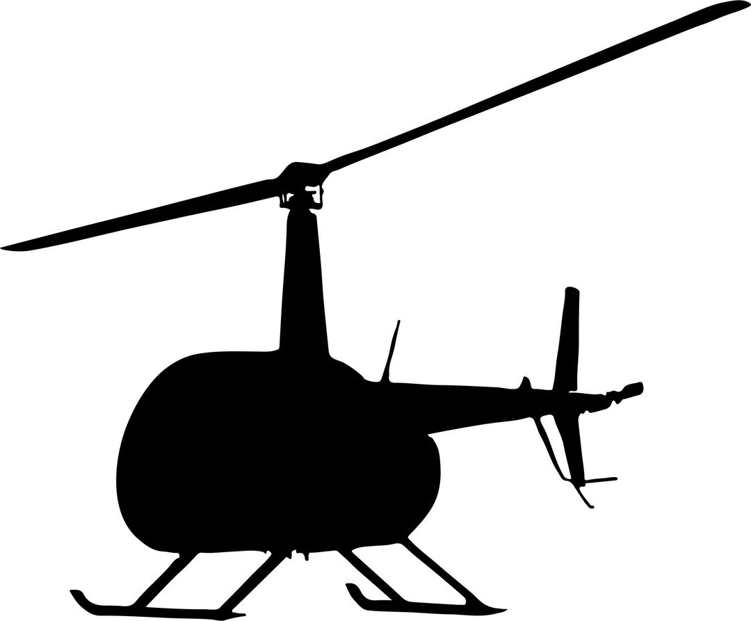 Civilian Helicopter Silhouette png transparent