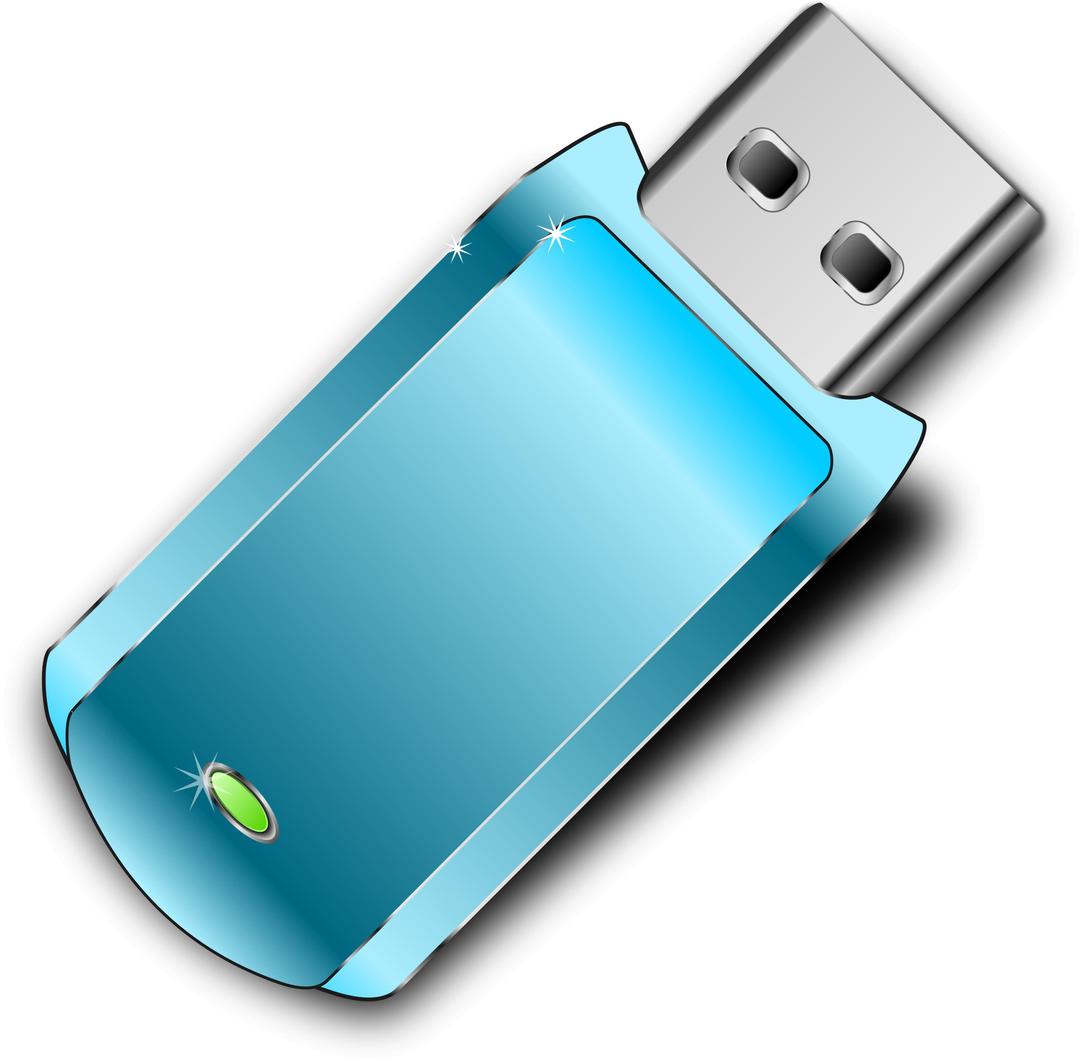 ClÃ© USB bleue png transparent