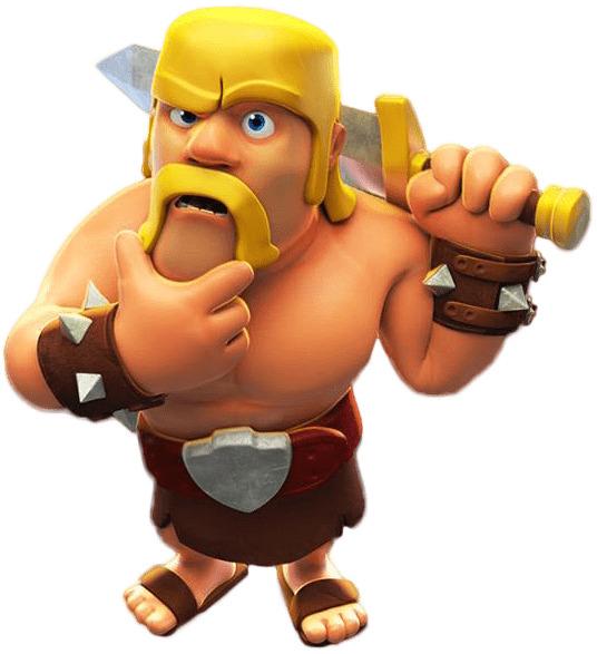 Clash Of Clans Barbarian Thinking png transparent