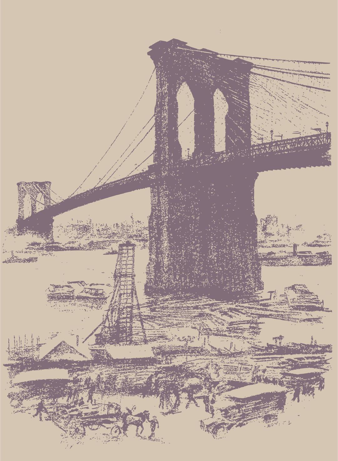 Classic Brooklyn Bridge png transparent