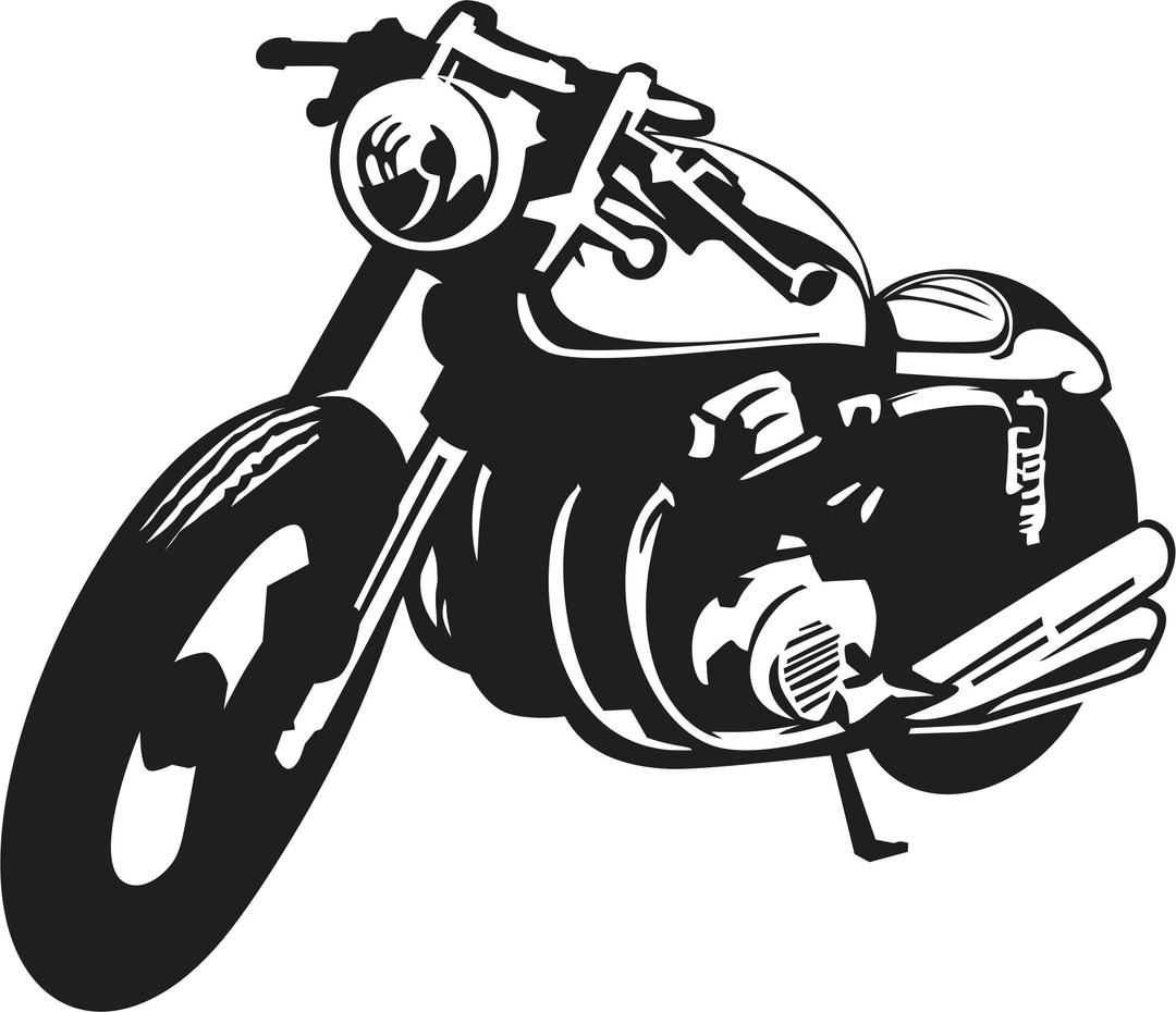 Classic Motorcycle Silhouette png transparent