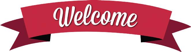 Classic Red Welcome Banner png transparent